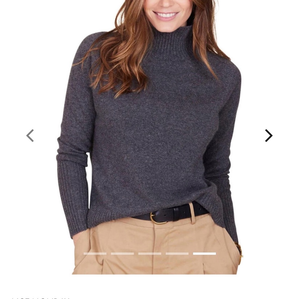 Women's Light Gray Turtleneck Sweater